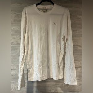 Mens L Abercrombie & Fitch white long sleeve